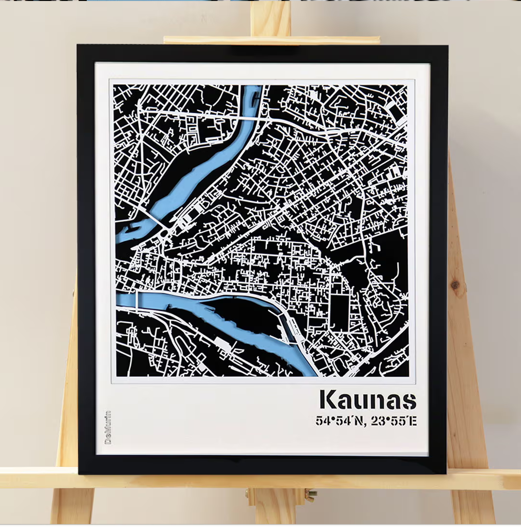 The Studio | 3D Custom Map Frame – DeMurin