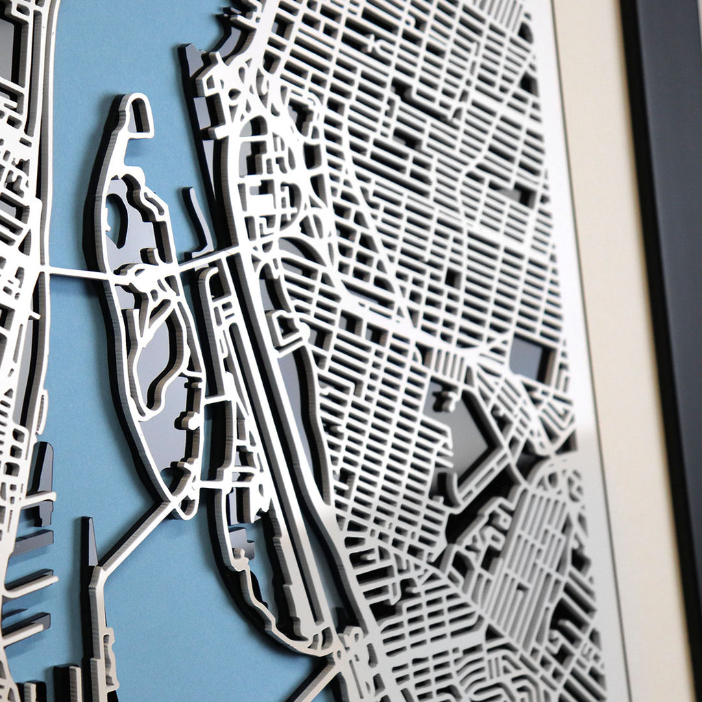 City Map Frame DeMurin Studio® - Custom city map frame - in 3D